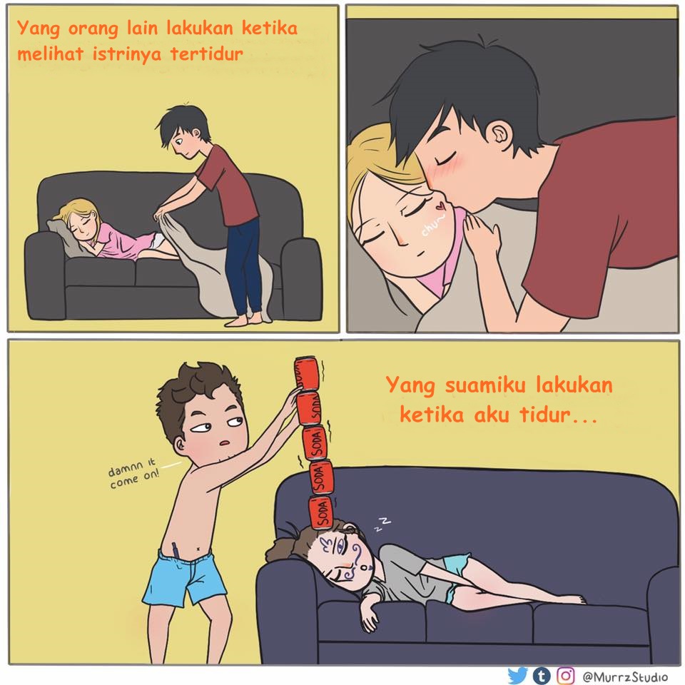 7 Ilustrasi ini gambarkan kocaknya kehidupan setelah menikah