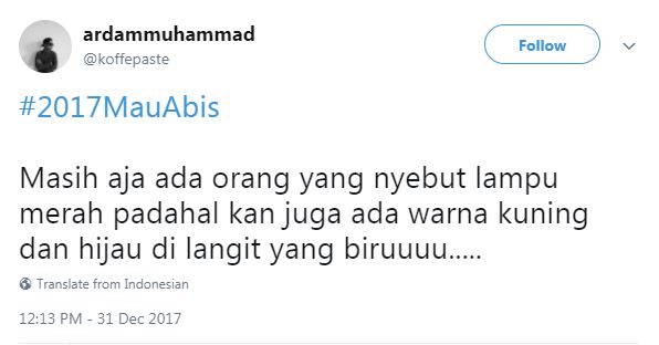 Pergantian tahun, 10 cuitan warganet ini bikin ketawa sampai 2018
