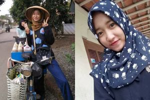 6 Pesona siswi cantik penjual jamu keliling, tak kenal gengsi