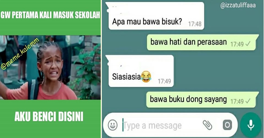 10 Meme masuk sekolah bikin cengar-cengir sendiri