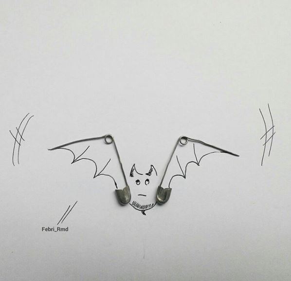 15 Ilustrasi kehidupan sehari-hari dari peniti ini unik banget