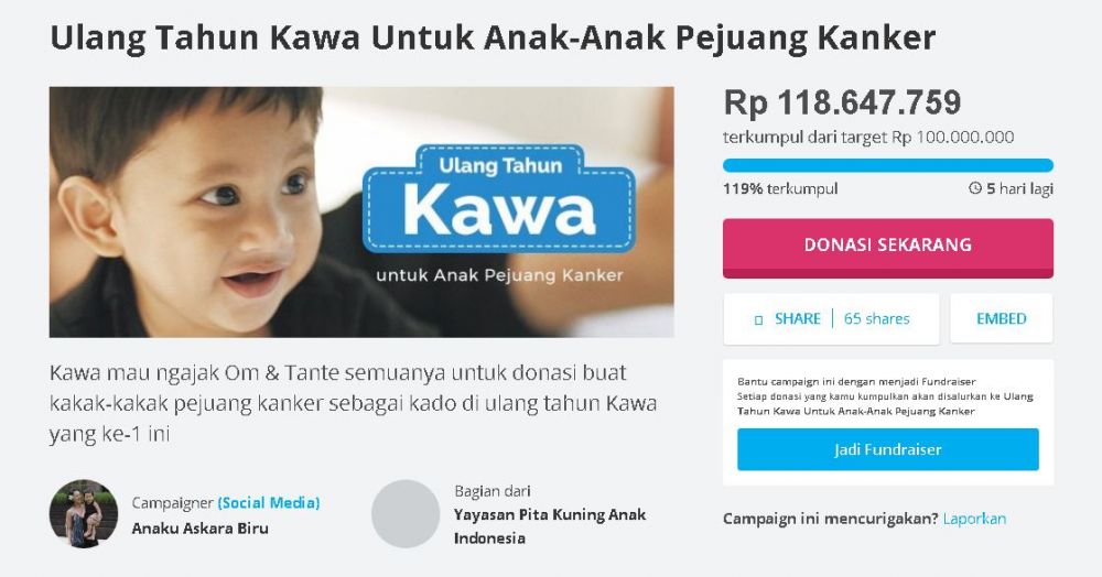 Pilih berderma, 4 seleb ini rayakan ultah anak dengan aksi sosial