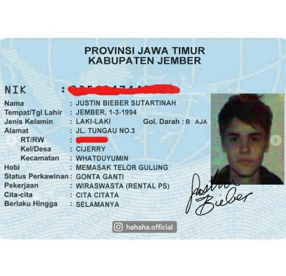 Parodi editan E-KTP 8 seleb dunia ini kocaknya Indonesia banget 