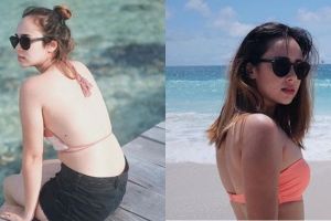 Pamer pundak dan punggung, 10 foto Pamela Bowie ini dipuji warganet