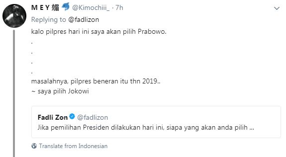 Hasil survei Fadli Zon yang menang Jokowi, respons warganet kocak