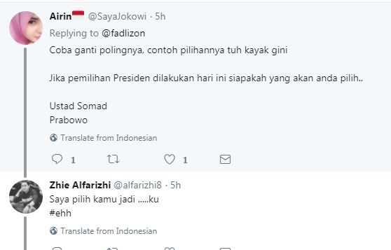 Hasil survei Fadli Zon yang menang Jokowi, respons warganet kocak