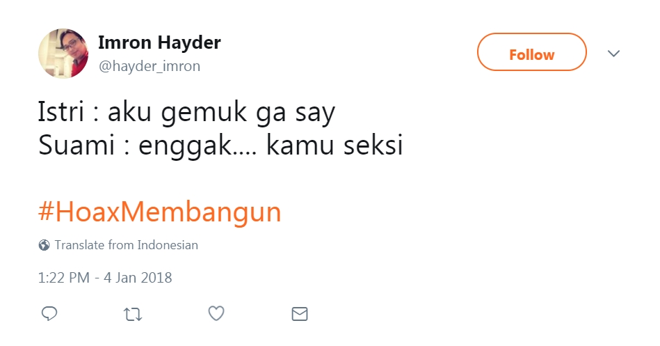 11 Cuitan kocak #HoaxMembangun ini bikin ceria harimu