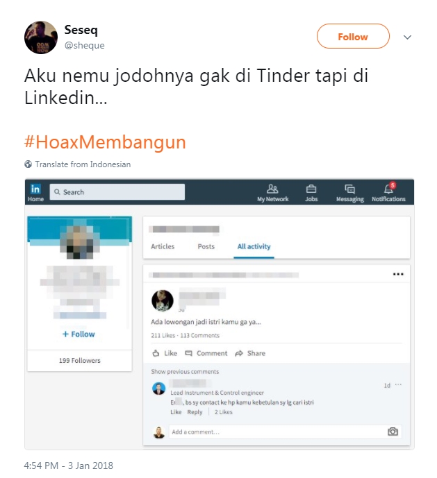 11 Cuitan kocak #HoaxMembangun ini bikin ceria harimu