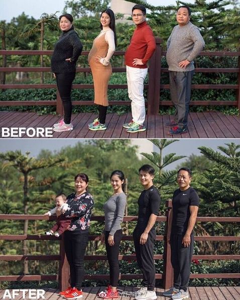 10 Before-after keluarga yang diet bersama, sixpack dalam 6 bulan