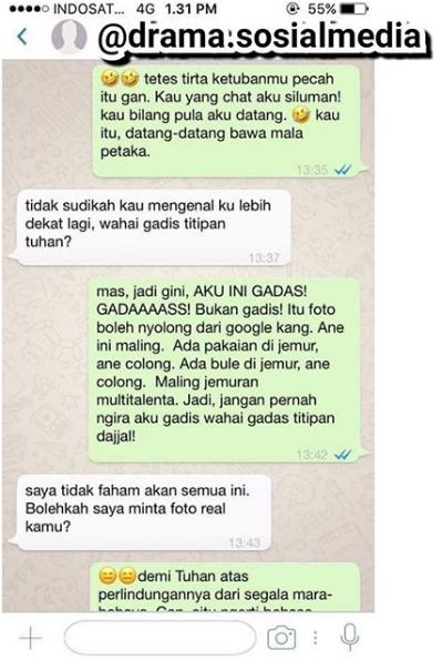 Percakapan gombal tingkat dewa ini endingnya malah bikin ngakak