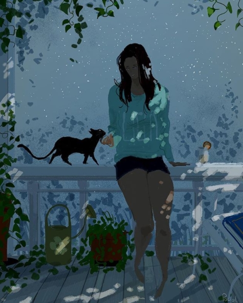 10 Sketsa ini ungkap pahit-manis keseharian cewek ketika sendirian