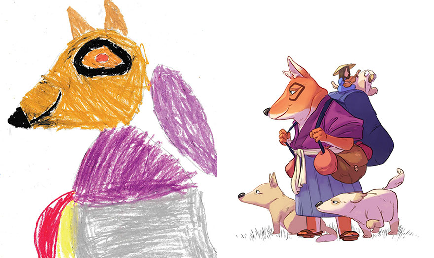 Seniman ubah 14 gambar karya anak-anak ini jadi ilustrasi keren 