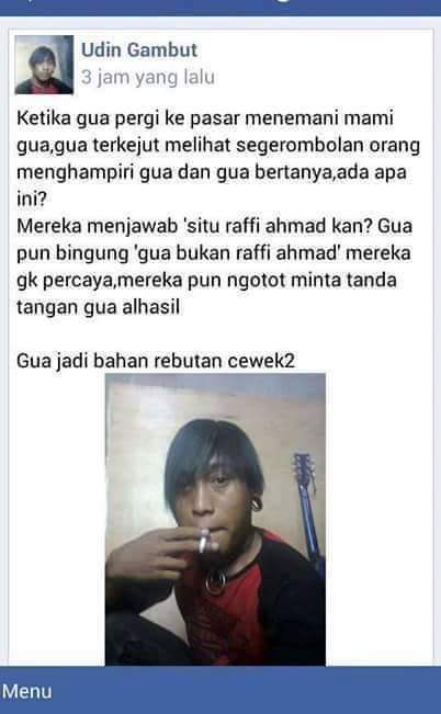 10 Status medsos pede ngaku seleb ini bikin mules nahan ketawa