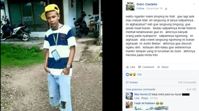 10 Status medsos pede ngaku seleb ini bikin mules nahan ketawa