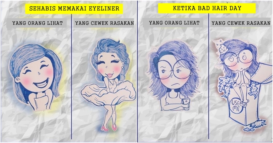 10 Ilustrasi 'orang lihat vs yang cewek rasakan', jujurnya kebangetan