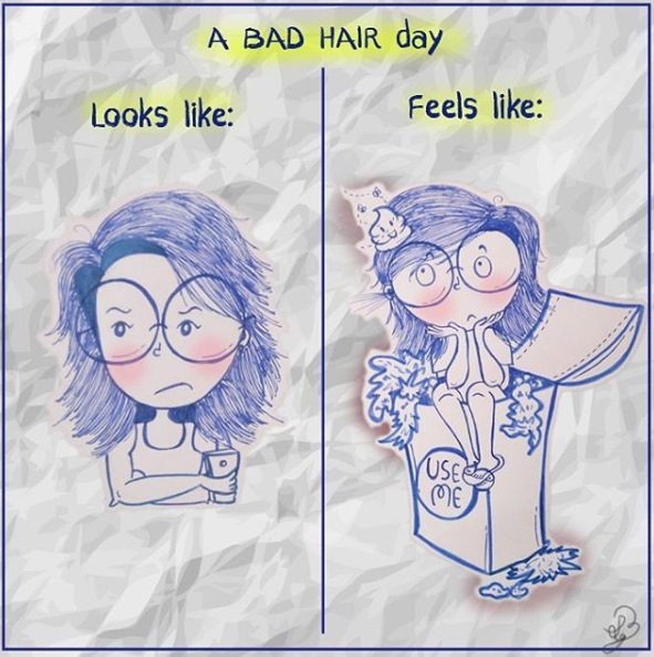 10 Ilustrasi 'orang lihat vs yang cewek rasakan', jujurnya kebangetan