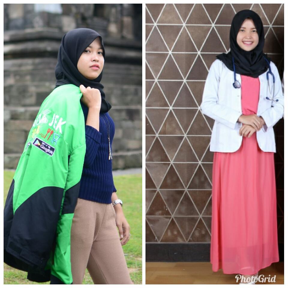 10 Pesona Alviola Putri, si bidan cantik sekaligus driver ojek online