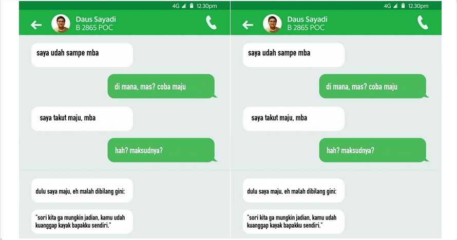 14 Chat dengan driver ojol ini kocaknya bikin terkaget-kaget