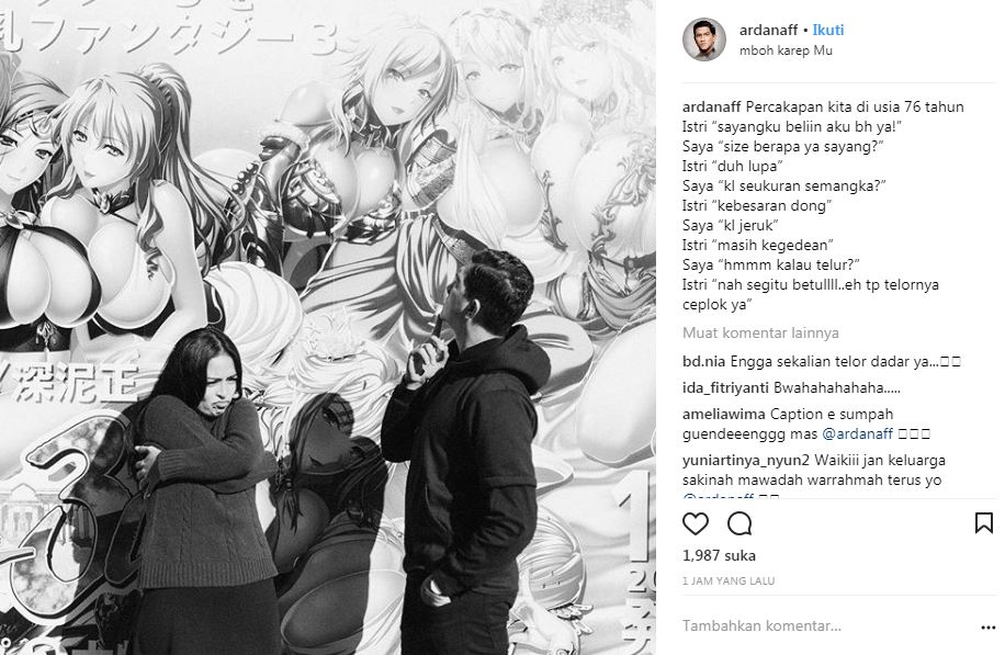 9 Postingan Ardan Naff ini bukti sosoknya humoris sekaligus romantis