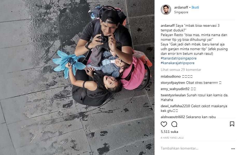 9 Postingan Ardan Naff ini bukti sosoknya humoris sekaligus romantis