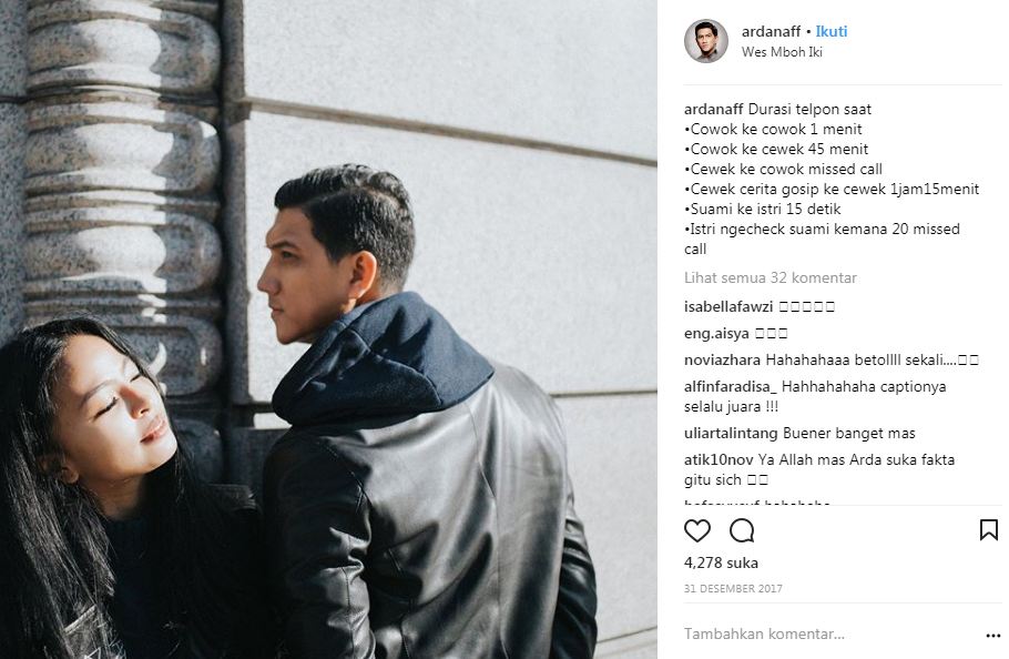 9 Postingan Ardan Naff ini bukti sosoknya humoris sekaligus romantis