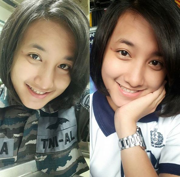 10 Pesona Dina Abharina, TNI cantik bikin para cowok pengen 'ditembak'