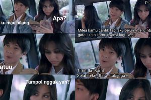 10 Parodi adegan Dilan dan Milea di angkot ini bikin ngakak parah