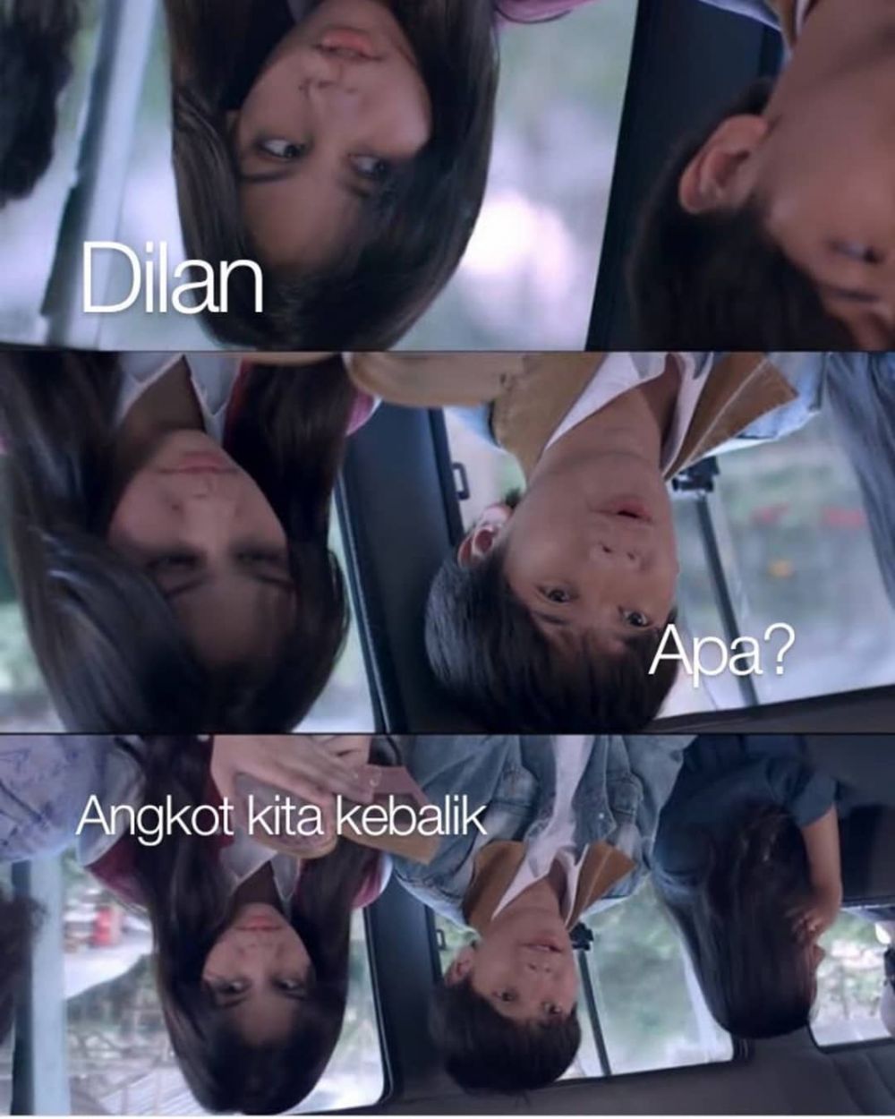 10 Parodi adegan Dilan dan Milea di angkot ini bikin ngakak parah