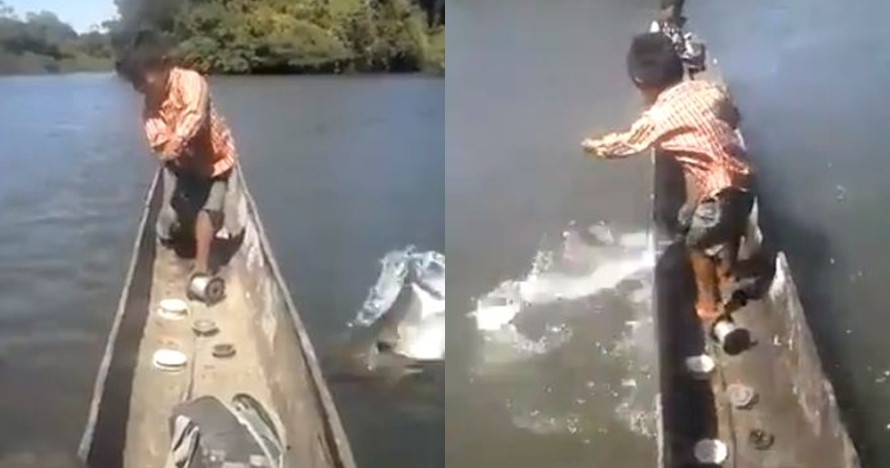 Aksi bocah mancing ini bikin ngilu sekaligus kagum, orang dewasa kalah