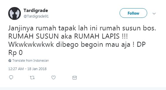 10 Respons warganet tanggapi realisasi Rumah DP 0%, penuh perdebatan