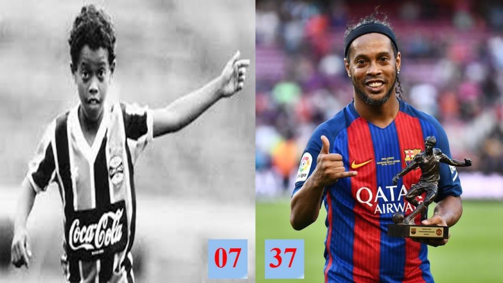 Gantung sepatu, ini 15 potret perubahan Ronaldinho sejak kecil
