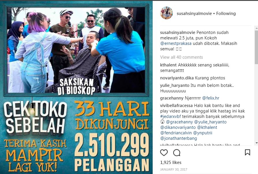 5 Seleb ini penuhi tantangan fans karena filmnya sukses, rela botak