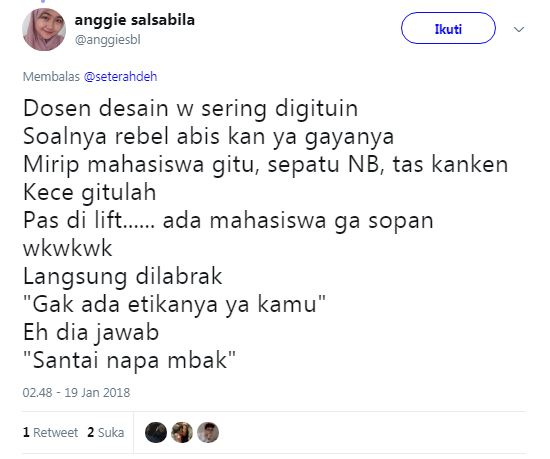 Mahasiswi labrak dosen bertampang maba, warganet juga pernah ngalamin
