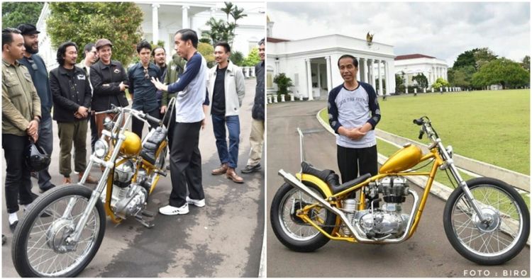 Jokowi beli sepeda  motor  rancangan anak  bangsa modelnya 