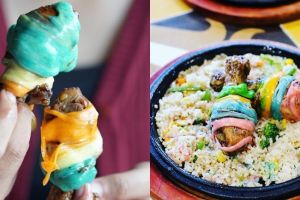 Lagi ngehits, begini tampilan ayam gulung mozarella warna-warni