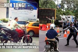 7 Aksi emak-emak vs polisi yang bikin ngakak jungkir balik