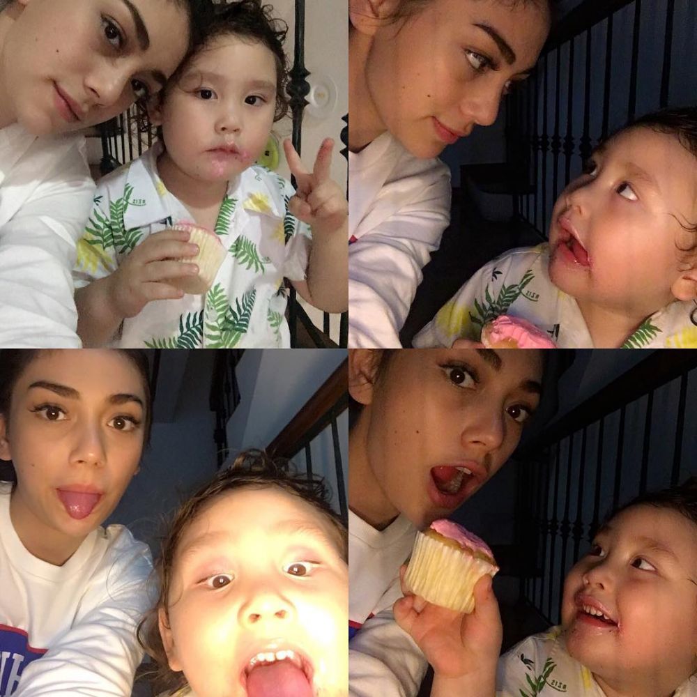 7 Momen Celine Evangelista dan dua putrinya, tunjukkan sisi keibuan