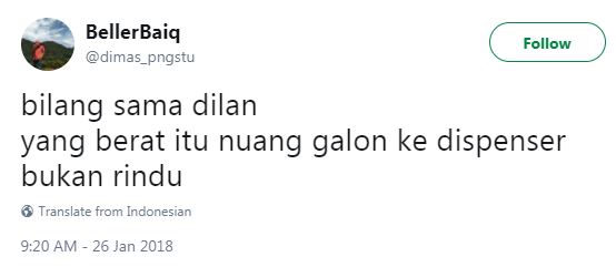 Bukannya romantis, 10 cuitan 'bilang ke Dilan' ini malah bikin ketawa