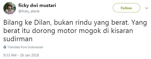 Bukannya romantis, 10 cuitan 'bilang ke Dilan' ini malah bikin ketawa