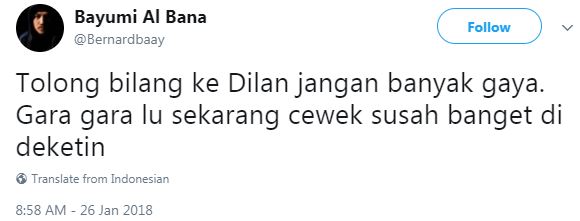 Bukannya romantis, 10 cuitan 'bilang ke Dilan' ini malah bikin ketawa