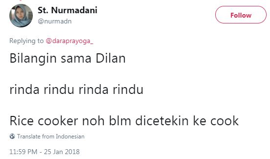 Bukannya romantis, 10 cuitan 'bilang ke Dilan' ini malah bikin ketawa