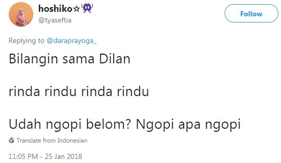 Bukannya romantis, 10 cuitan 'bilang ke Dilan' ini malah bikin ketawa