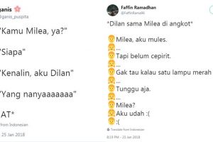 10 Dialog imajiner Milea-Dilan ini bikin kamu nyengir-nyengir sendiri