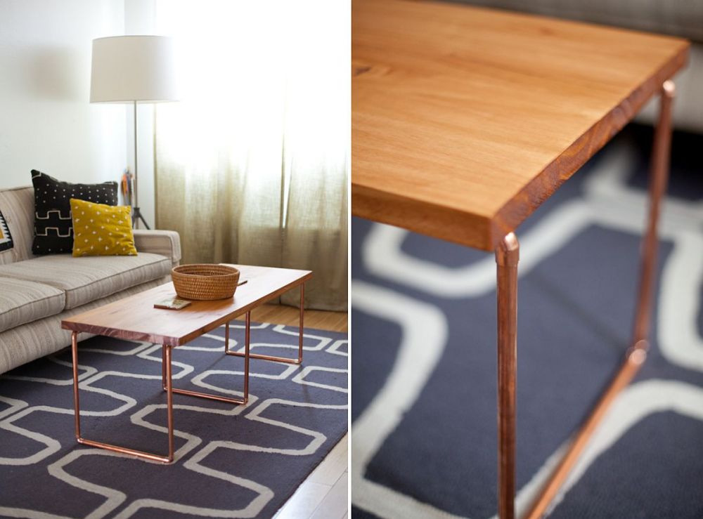 12 Desain  meja ruang  tamu DIY kekinian bikin betah ngopi  