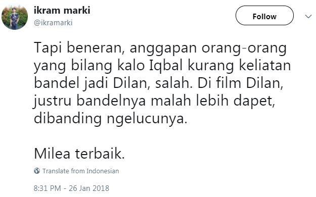 10 Komentar warganet ini bukti film Dilan 1990 di luar ekspektasi