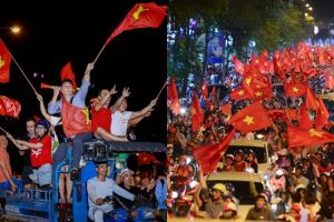 Nyaris juara Piala Asia, ini 10 potret pesta pora warga Vietnam