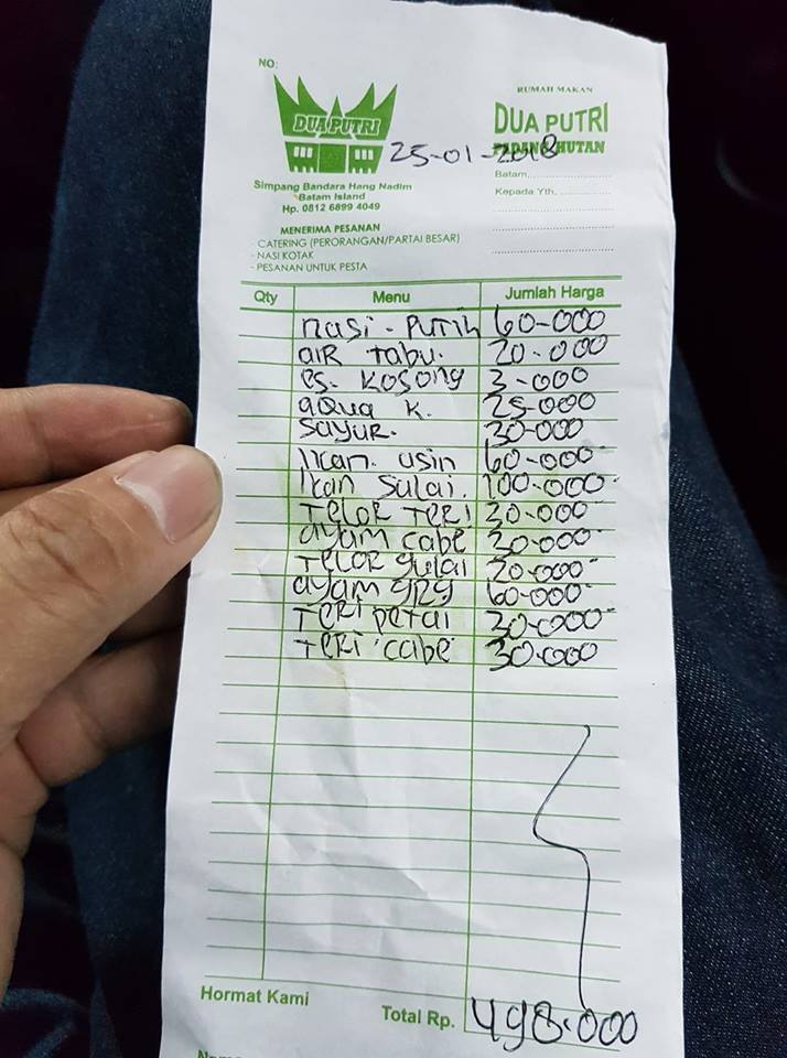 Syok lihat tagihan makan, pembeli ini hampir kena serangan jantung