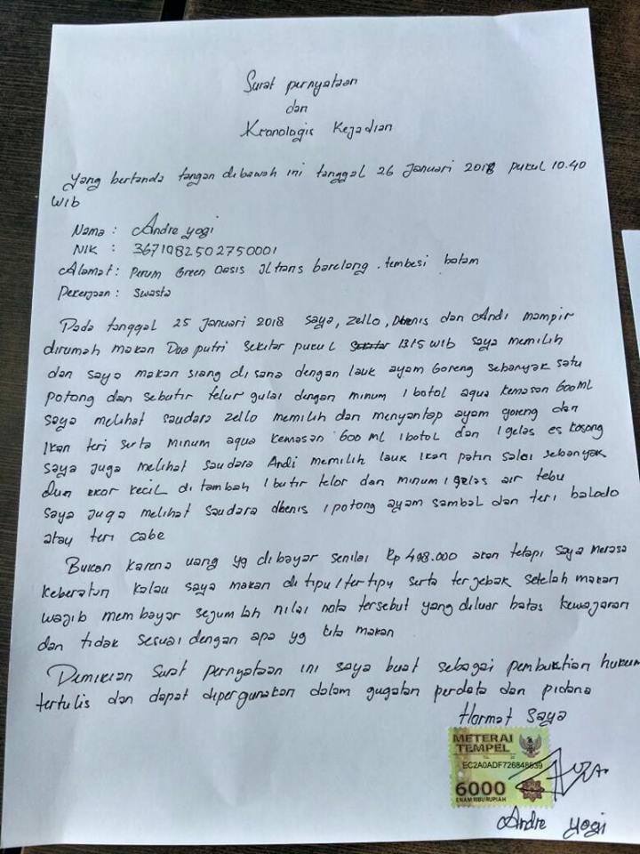 Syok lihat tagihan makan, pembeli ini hampir kena serangan jantung