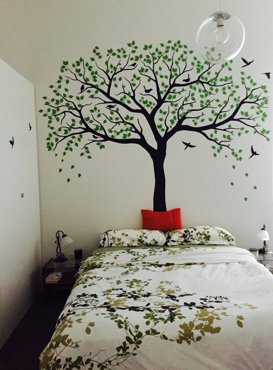10 Desain mural dinding bertema pohon ini bikin kamarmu 