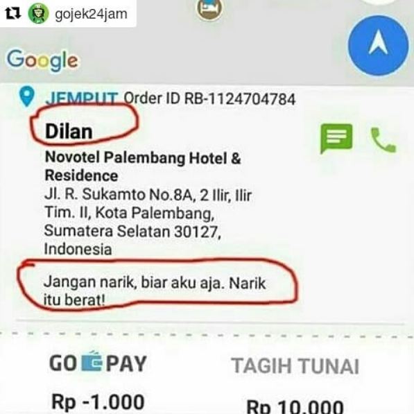 10 Nama kocak driver ojek online, dari malaikat hingga merek obat